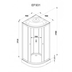 Душевая кабина Parly EF931 90х90