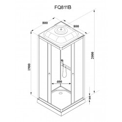 Душевая кабина Parly FQ811B 80x80