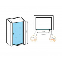 Душевая дверь Parly DE70 70x185