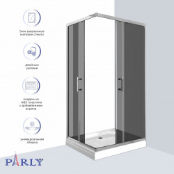 Душевой уголок Parly QZ81S N 100х80, с поддоном