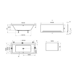 Акриловая ванна Ravak Formy 01 180x80