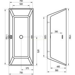 Акриловая ванна Ravak Freedom R 175x75