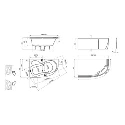 Акриловая ванна Ravak Rosa 95 150x95 L