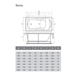 Акриловая ванна Relisan Xenia 160х75