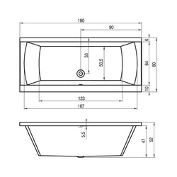 Акриловая ванна Riho Julia B025001005 180x80