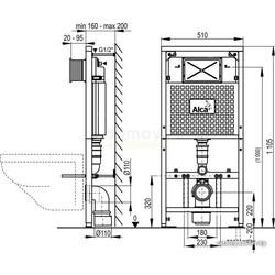 Инсталляция для унитаза Alcaplast A101/1200D