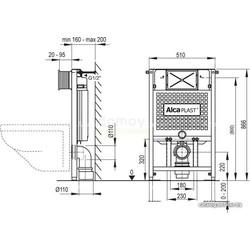 Инсталляция для унитаза Alcaplast A101/850