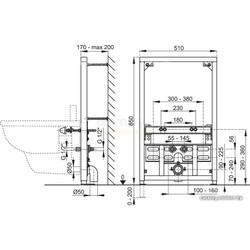 Инсталляция для биде Alcaplast A105/850