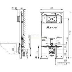 Инсталляция для унитаза Alcaplast A1101/1200