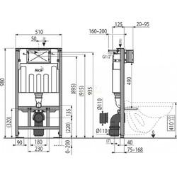 Инсталляция для унитаза Alcaplast AM101/1000