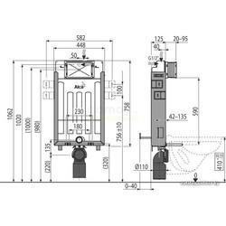 Инсталляция для унитаза Alcaplast AM115/1000 Renovmodul