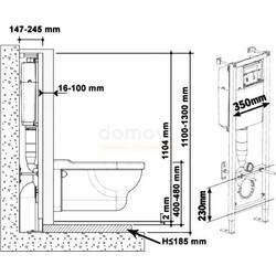 Инсталляция для унитаза Cersanit Leon New c унитазом Delfi [S-SET-DEL/LeonN/TPL/Cm-w]