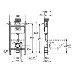 Инсталляция для унитаза Grohe Rapid SL [38525001]