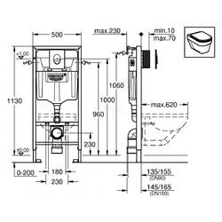Инсталляция для унитаза Grohe Rapid SL [38528001]