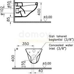 Инсталляция для унитаза Vitra Arkitekt [9005B003-7211]