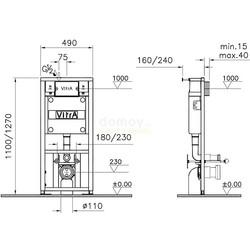 Инсталляция для унитаза Vitra Arkitekt [9005B003-7211]