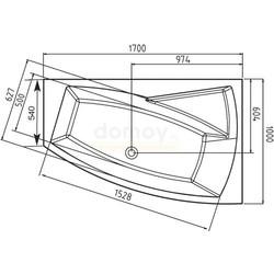 Акриловая ванна Alpen Evia 170x100 L