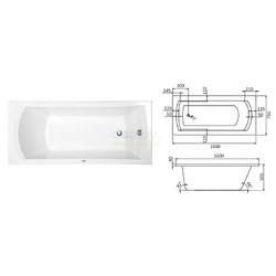 Акриловая ванна Santek Монако XL 160x75 базовая [1WH112340]