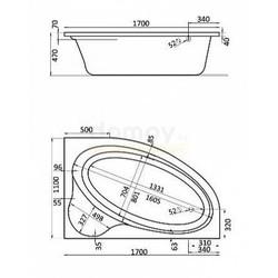 Акриловая ванна Santek Эдера 170x110 L базовая [1WH112354]