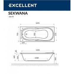 Акриловая ванна Excellent Sekwana 150x70