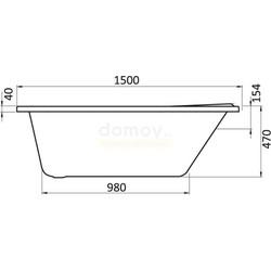 Акриловая ванна Santek ИБИЦА 1501Х100 L (1WH112034)