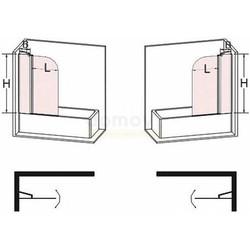 Душевая шторка для ванны Sturm Geta 100x140