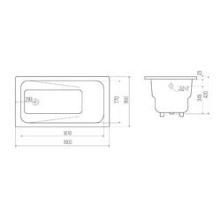 Чугунная ванна Goldman Art 180x85 с ножками