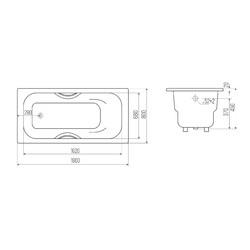 Чугунная ванна Goldman Donni 180x80 с ножками