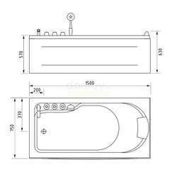 Гидромассажная ванна Gemy G9090 O Red 192х192