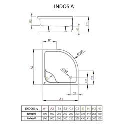 Душевой уголок Radaway Premium A 90x90х170 Fabric + поддон Indos A