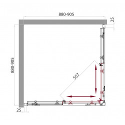 Душевой уголок BelBagno SELA-A-2-90-C-CR