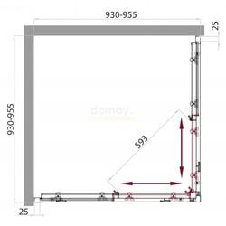 Душевой уголок BELBAGNO SELA-A-2-95-CH-CR