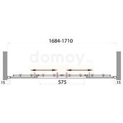 Душевая шторка для ванны BELBAGNO UNO-VF-2-170/145-P-CR