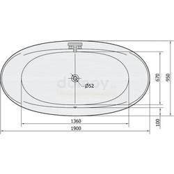 Акриловая ванна Alpen Stadium 190x95