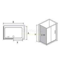 Душевой уголок RGW PA-42 (RGW PA-12 + RGW Z-01) 100Х120