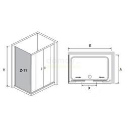Душевой уголок RGW CL-43 (RGW CL-10+RGW Z-12) 150Х90