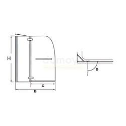 Душевая шторка для ванны RGW SC-13 100Х150 стекло матовое