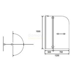 Душевая шторка для ванны RGW SC-19 90Х150