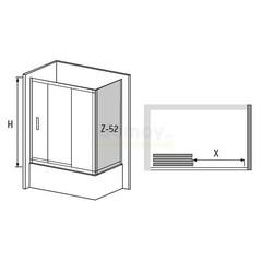 Душевая шторка для ванны RGW SC-81 (SC-41+ Z-52) 180x75 стекло шиншилла