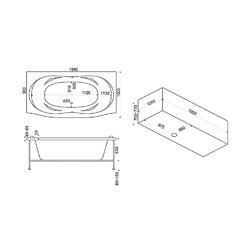 Акриловая ванна BAS ФИЕСТА 194x90, с каркасом