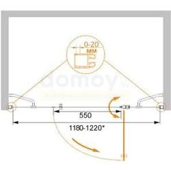 Душевая дверь Cezares ELENA-B-13-30+60/30