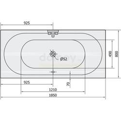Акриловая ванна Alpen Viva B 185x80