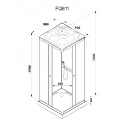 Душевая кабина Parly FQ811 80x80