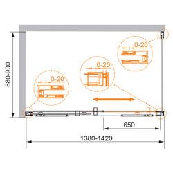 Душевой уголок Cezares PREMIER-SOFT-AH-1-140/90