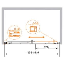 Душевая дверь Cezares PREMIER-SOFT-BF-1-150