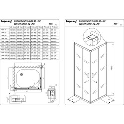 Душевой уголок Kolpa-San SQ-line TKK 80х90