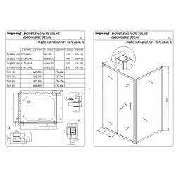 Душевой уголок Kolpa-San SQ Line TV2D/S 120+TS 90