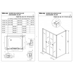 Душевой уголок Kolpa-San SQ Line TV4D/S 170+TS 80