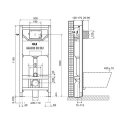 Инсталляция для унитаза OLI 120 plus 099949 (механика, Fast Fit)