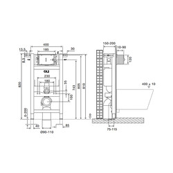 Инсталляция для унитаза OLI 820 expert plus 721703 (механика)